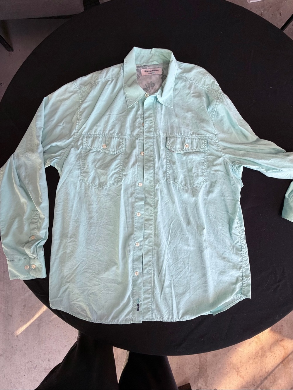 Tommy Bahama IslandZone Men’s L Aqua Fishing Utility Ventilated Shirt